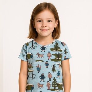 LuLaRoe Ice Skating Blue T-Shirt